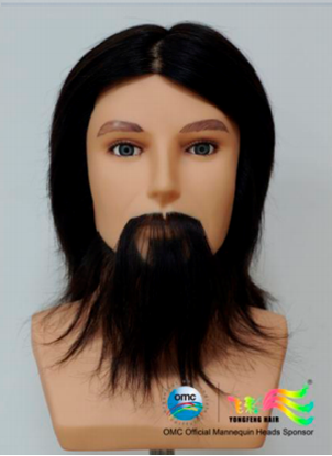 Изображение Голова "OMC" (100% natural, "MAN BLACK", мужская, 18см.)